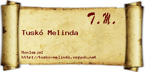 Tuskó Melinda névjegykártya