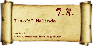 Tuskó Melinda névjegykártya